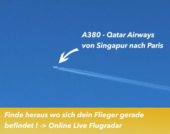 Finde heraus wo sich dein Flieger gerade befindet !